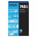 Epson T748XL220 (748XL) DURABrite Pro High-Yield Ink, 4000 Page-Yield, Cyan T748XL220